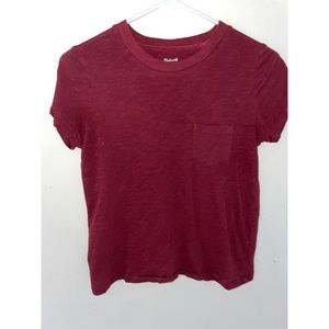 Burgundy short sleeve shirt